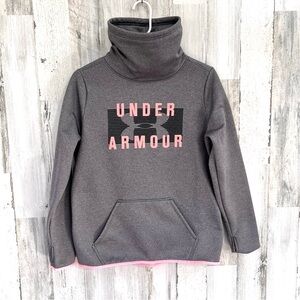 Under Armour Women’s Size Medium Coldgear Cowl style Neck Pullover In Gray/Pink